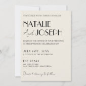 Moderne Minimalistische QR-Hochzeit Einladung (Vorderseite)