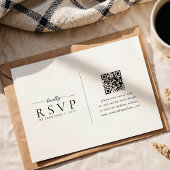 Moderne Minimalistische QR-Hochzeit RSVP Karte