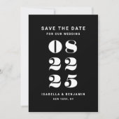 Moderne Minimalistische QR-Hochzeit Save The Date (Vorderseite)