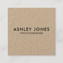 Moderne Minimalistische QR Kraft Business Card