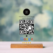 Moderne minimalistische QR-Überprüfungsanzeige Fee Acrylschild (Neutral)