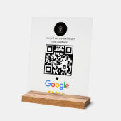 Moderne minimalistische QR-Überprüfungsanzeige Fee Acrylschild (Winkel)