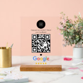 Moderne minimalistische QR-Überprüfungsanzeige Fee Acrylschild (Hochzeit)
