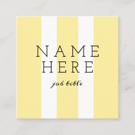 Moderne Minimalistische quadratische Quadratische Visitenkarte (Vorderseite)