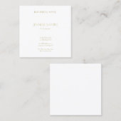 Moderne Minimalistische Quadratische Visitenkarte (Vorne/Hinten)