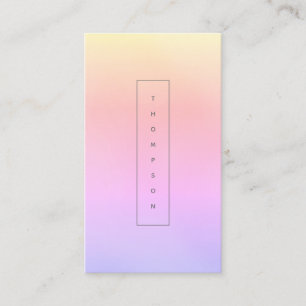 Moderne Minimalistische Rainbow Pastel - Visitenka Visitenkarte
