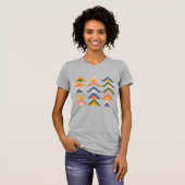 Moderne Minimalistische Retro Geometric Earthy Art T-Shirt (Vorne ganz)