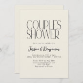 Moderne Minimalistische Retro-Typografie-Paare-Dus Einladung (Vorne/Hinten)