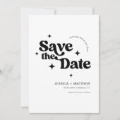 Moderne Minimalistische Retro-Typografie Save the  Save The Date (Vorderseite)