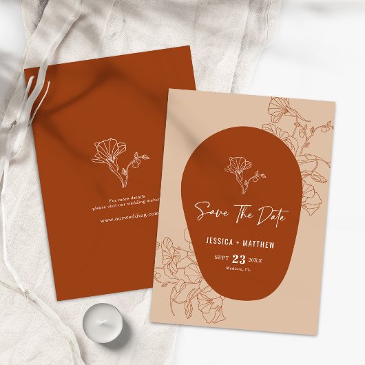 Moderne Minimalistische Retro-Typografie Save the Save The Date