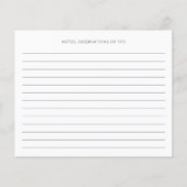 Moderne Minimalistische Rezept-Karte (Rückseite)