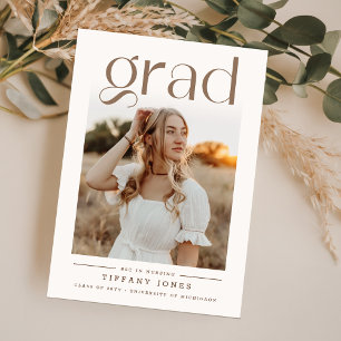 Moderne Minimalistische RN-Abschlussfeier für Kran Einladung