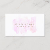 Moderne Minimalistische Rosa Aquarellfarben Schönh Visitenkarte (Vorderseite)