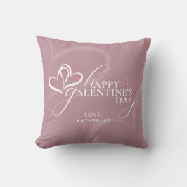 Moderne Minimalistische Rosa Chic-Typografie Galen Kissen