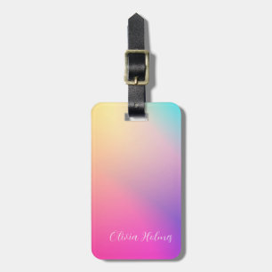 Moderne Minimalistische Rosa Farbverlauf Personali Gepäckanhänger
