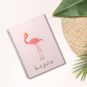 Moderne Minimalistische Rosa Flamingo Notizblock