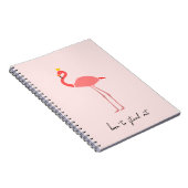 Moderne Minimalistische Rosa Flamingo Notizblock (Rechte Seite)