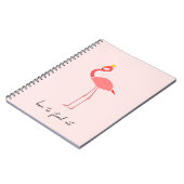 Moderne Minimalistische Rosa Flamingo Notizblock (Linke Seite)