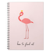 Moderne Minimalistische Rosa Flamingo Notizblock (Vorderseite)