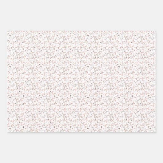 Moderne Minimalistische Rosa & Grau Weihnachtsfarb Geschenkpapier Set (Vorderseite 3)