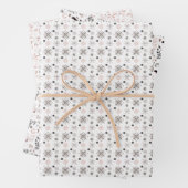 Moderne Minimalistische Rosa & Grau Weihnachtsfarb Geschenkpapier Set (Beispiel)
