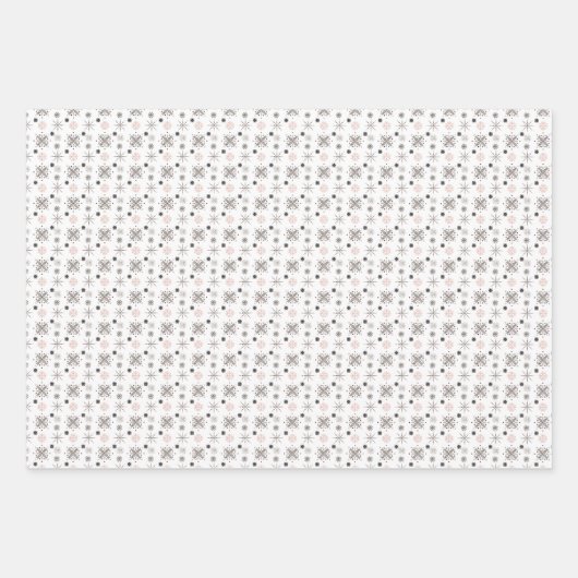 Moderne Minimalistische Rosa & Grau Weihnachtsfarb Geschenkpapier Set (Vorderseite)
