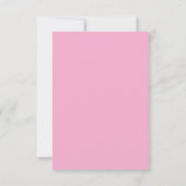 Moderne Minimalistische Rosa-Hochzeit RSVP Karte (Rückseite)