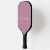 Moderne Minimalistische Rosa-Rose-Mit Monogramm Fr Pickleball Schläger (Links)