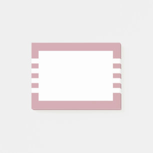 Moderne, Minimalistische, rosafarbene Streifen Post-it Klebezettel
