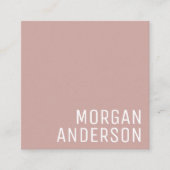 Moderne Minimalistische Rose für Berufliches Foto Quadratische Visitenkarte (Vorderseite)