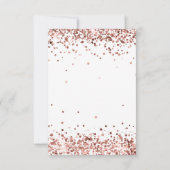 Moderne Minimalistische Rose Gold Glitzer Script Save The Date (Rückseite)