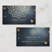 Moderne Minimalistische Rose Gold Lotus Yoga Instr Visitenkarte (Vorne/Hinten)