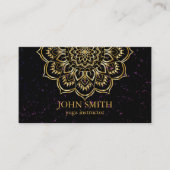 Moderne Minimalistische Rose Gold Lotus Yoga Instr Visitenkarte (Vorderseite)