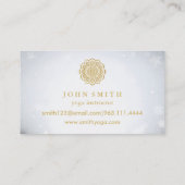 Moderne Minimalistische Rose Gold Lotus Yoga Instr Visitenkarte (Rückseite)