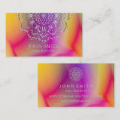 Moderne Minimalistische Rose Gold Lotus Yoga Instr Visitenkarte (Vorne/Hinten)