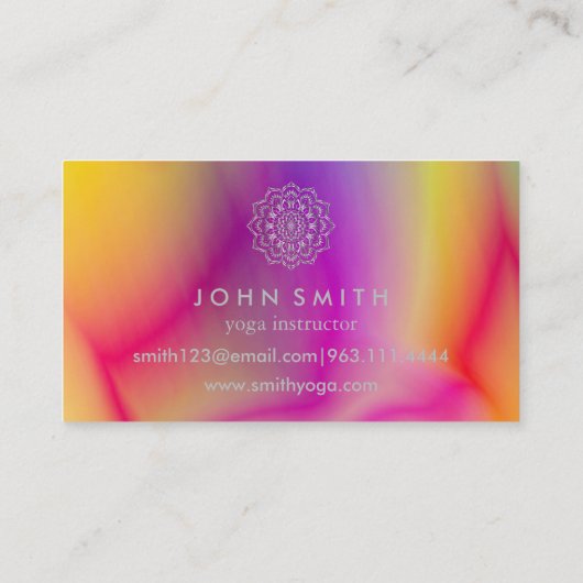 Moderne Minimalistische Rose Gold Lotus Yoga Instr Visitenkarte (Rückseite)