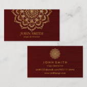 Moderne Minimalistische Rose Gold Lotus Yoga Instr Visitenkarte (Vorne/Hinten)