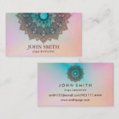 Moderne Minimalistische Rose Gold Lotus Yoga Instr Visitenkarte (Vorne/Hinten)