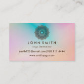 Moderne Minimalistische Rose Gold Lotus Yoga Instr Visitenkarte (Rückseite)