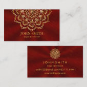 Moderne Minimalistische Rose Gold Lotus Yoga Instr Visitenkarte (Vorne/Hinten)