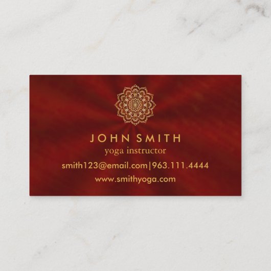 Moderne Minimalistische Rose Gold Lotus Yoga Instr Visitenkarte (Rückseite)