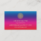 Moderne Minimalistische Rose Gold Lotus Yoga Instr Visitenkarte (Rückseite)