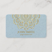 Moderne Minimalistische Rose Gold Lotus Yoga Instr Visitenkarte (Vorderseite)