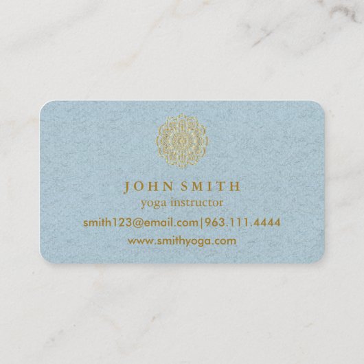 Moderne Minimalistische Rose Gold Lotus Yoga Instr Visitenkarte (Rückseite)