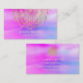 Moderne Minimalistische Rose Gold Lotus Yoga Instr Visitenkarte (Vorne/Hinten)