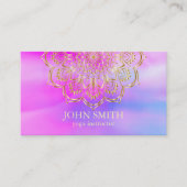 Moderne Minimalistische Rose Gold Lotus Yoga Instr Visitenkarte (Vorderseite)