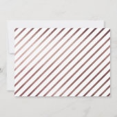 Moderne Minimalistische Rose Gold Save the Date ei Einladung (Rückseite)