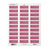 Moderne minimalistische Rose und Rücksendeadresse (Vorne)