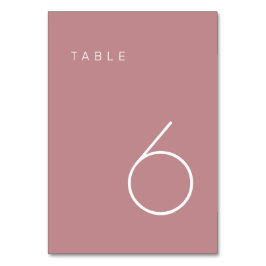 Moderne Minimalistische Rose und Weiße Tischnummer