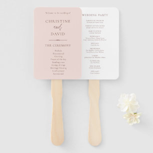 Moderne Minimalistische Rose- und White-Wedding-Pr Fächer